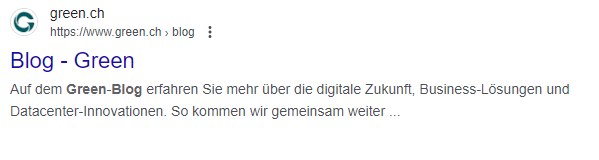 Screenshot einer organischen Suche mit Title-Tag und Meta-Description