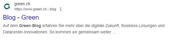 Screenshot einer organischen Suche mit Title-Tag und Meta-Description