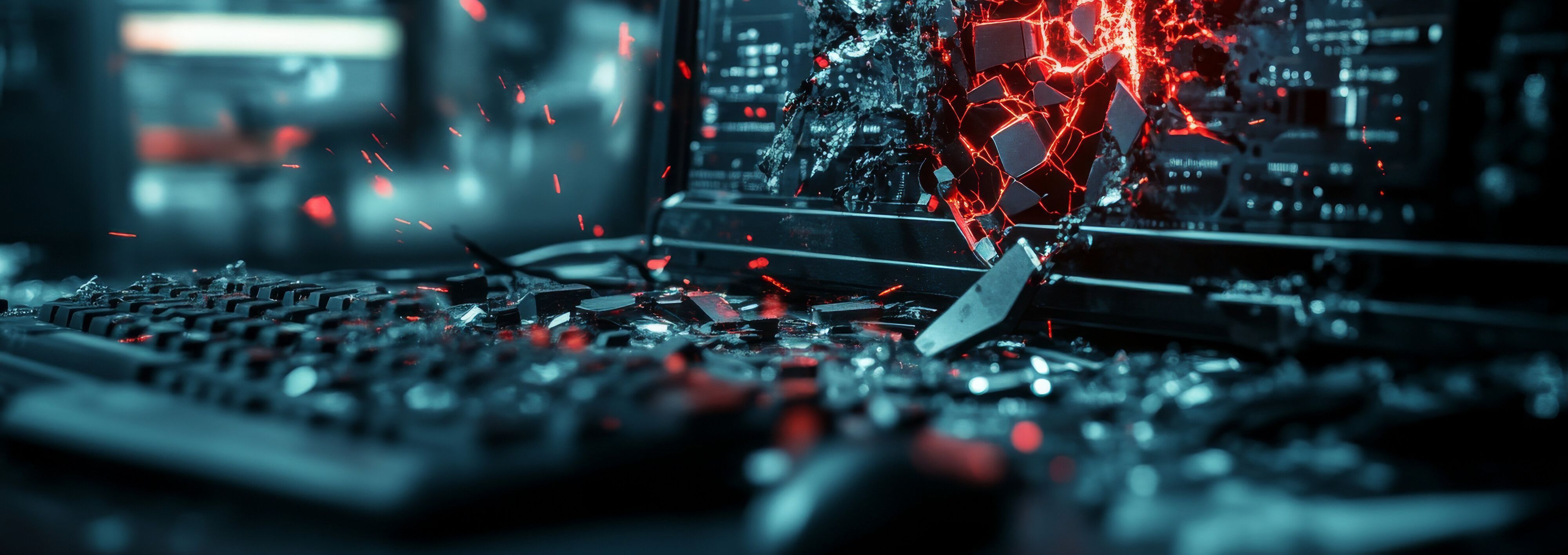 Zerstörtes Notebook durch DDoS-Angriff – wenn Cyberkriminelle Ihre Systeme lahmlegen