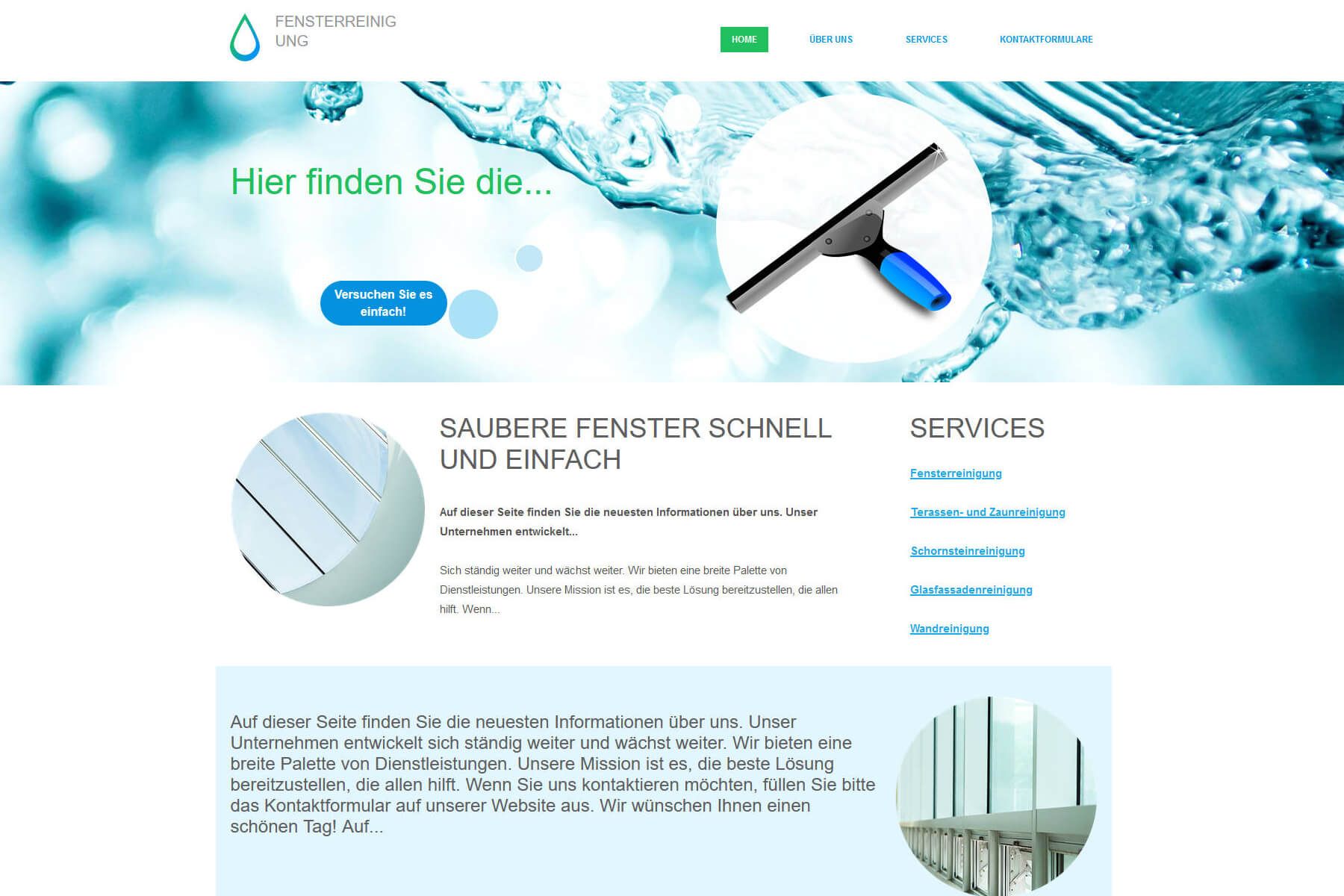 Webbuilder-Vorlage von Green für Reinigungsservices