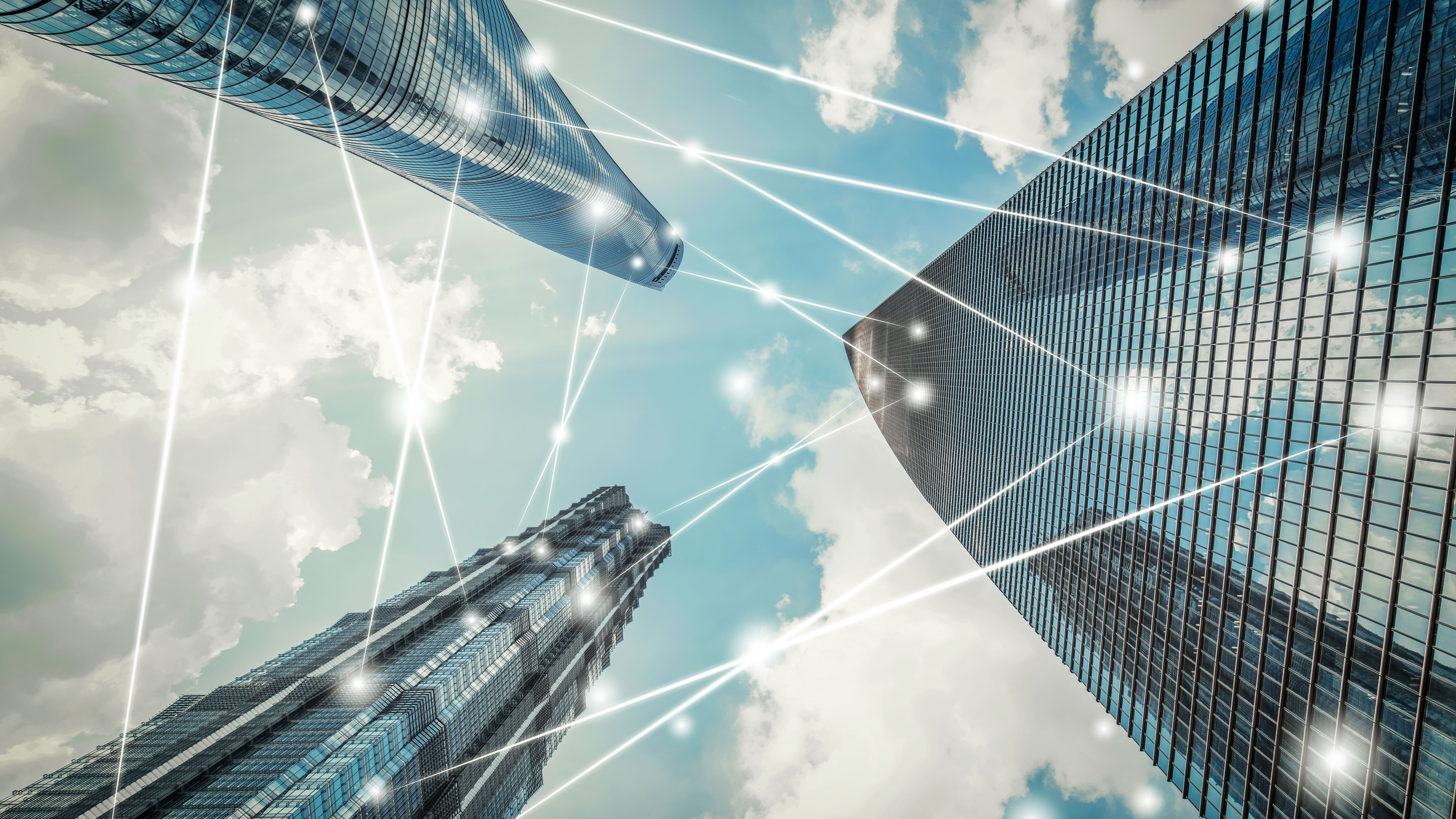 Verbindung zwischen Hochhäusern