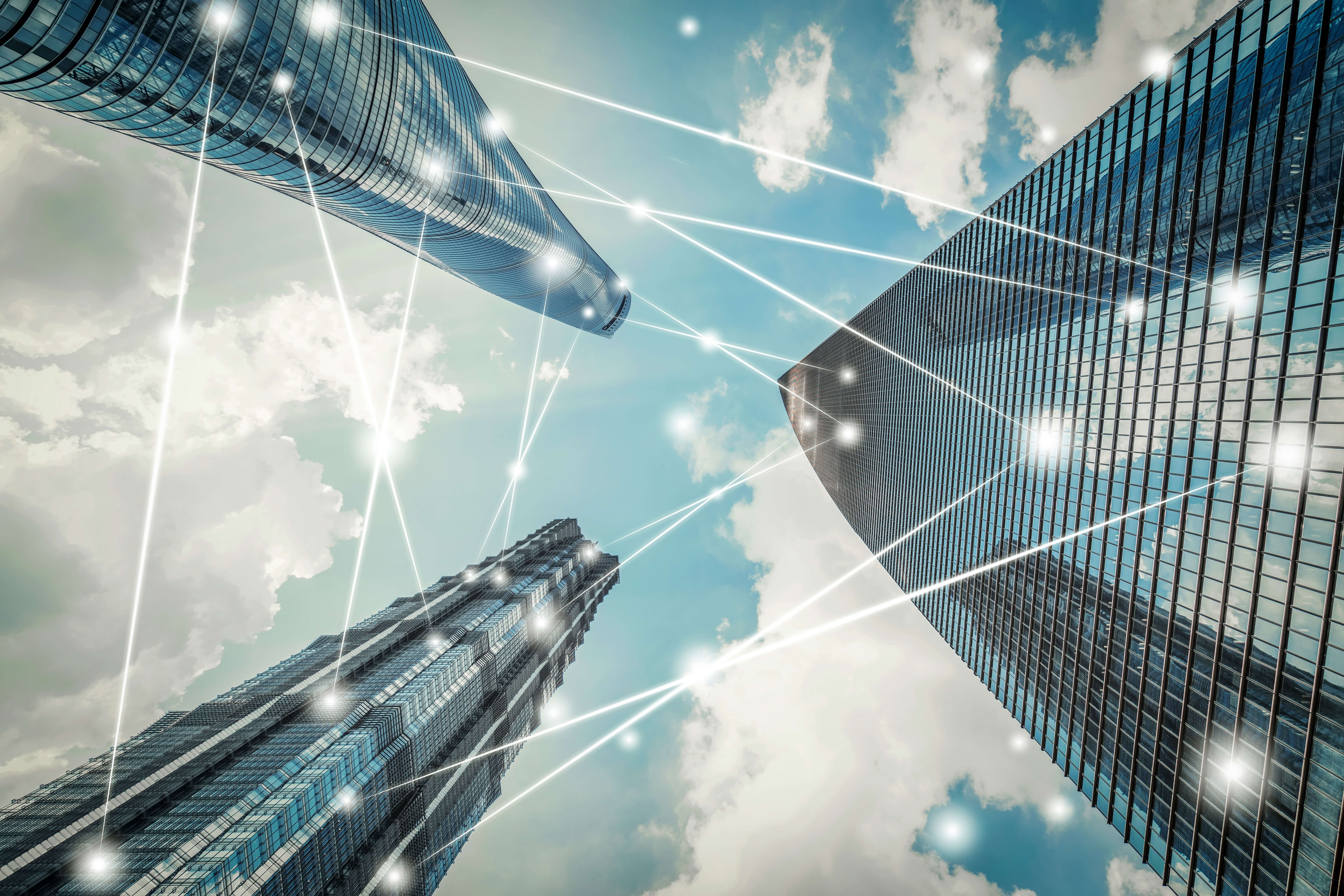 Verbindung zwischen Hochhäusern