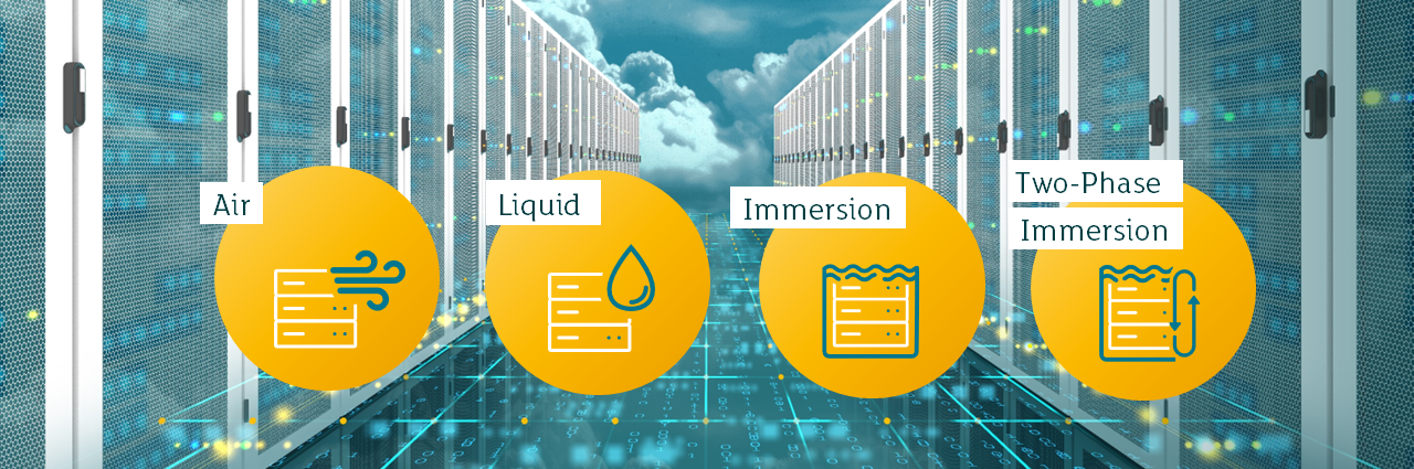 Picture: Cold aisle with new cooling technologies