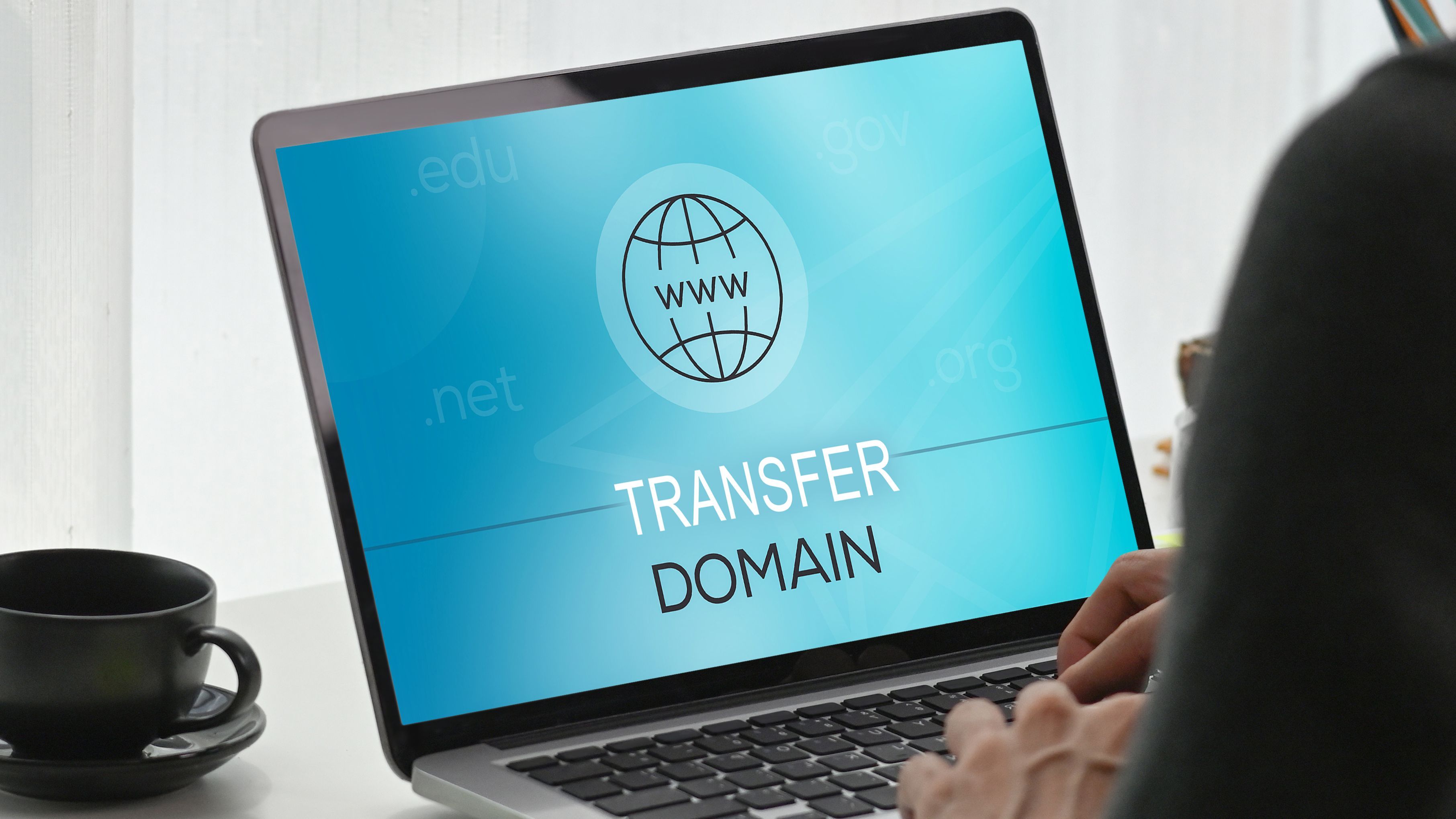 Registering a domain on the laptop