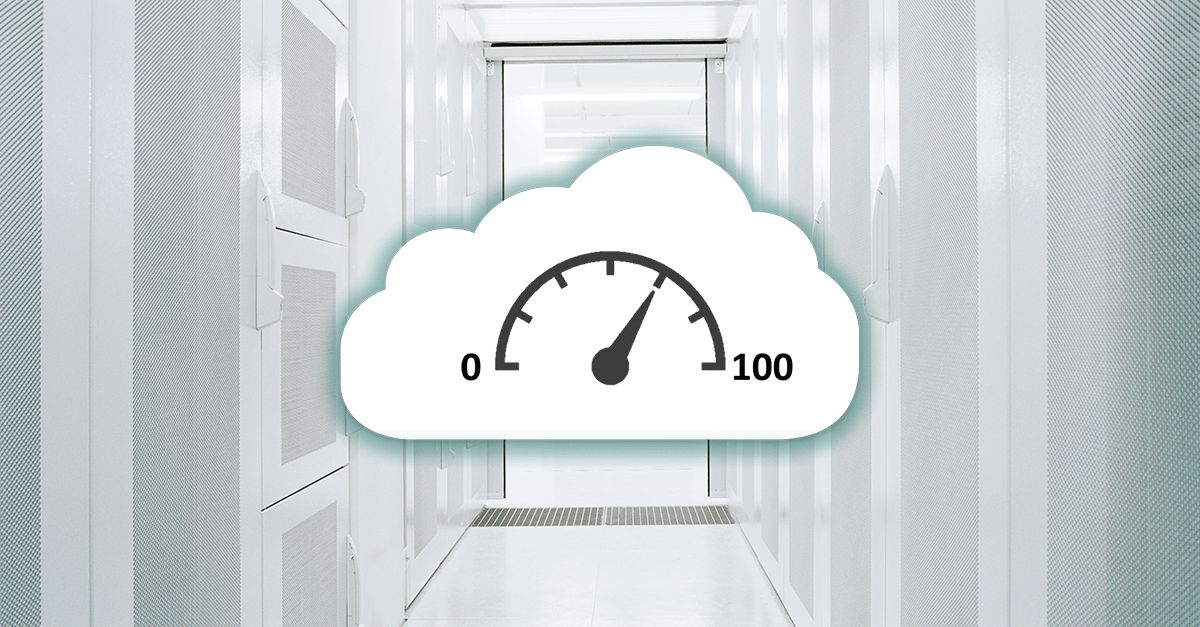 Cloud mit Geschwindigkeitsanzeiger