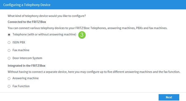 Configuring a Telephony Devise