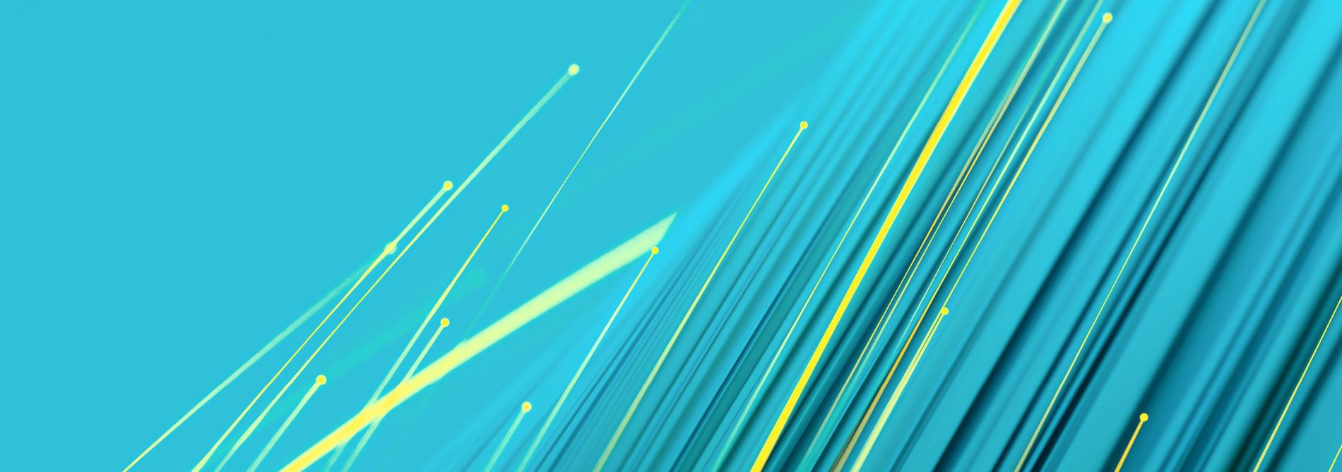 Datenstrom visualisiert auf türkis Hintergrund