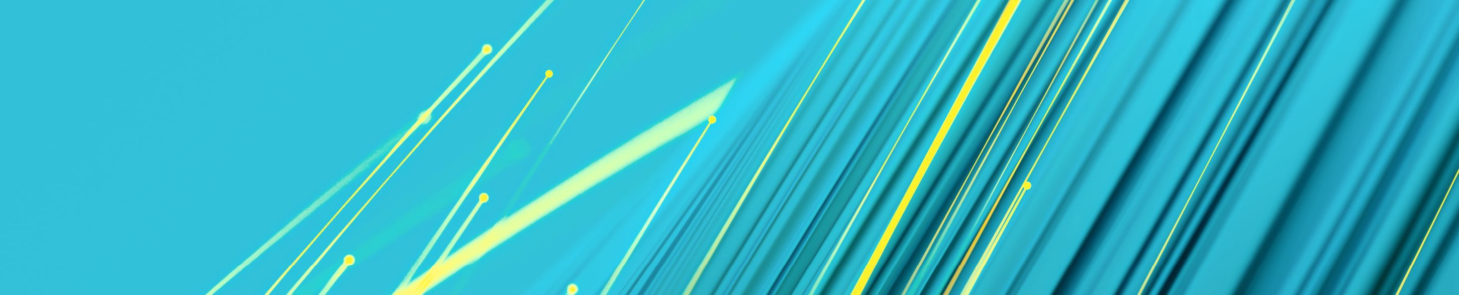 Datenstrom visualisiert auf türkis Hintergrund