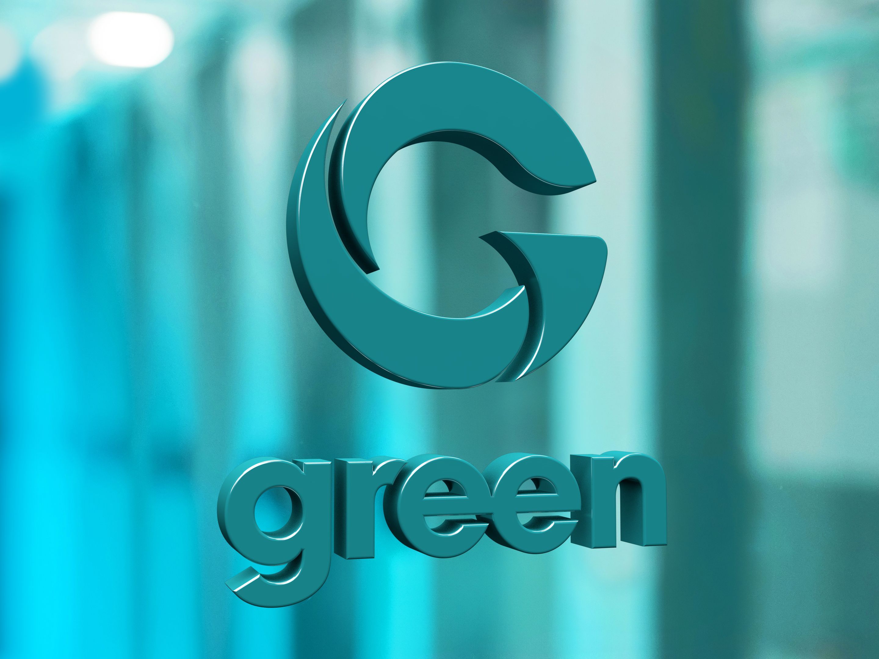 Green 3D logo_editorial use only