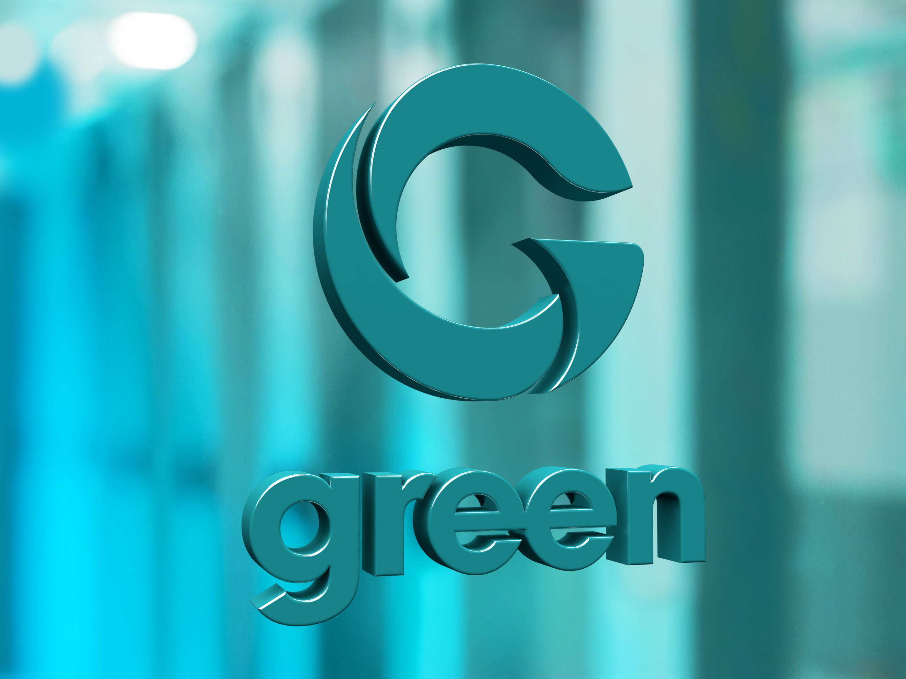 Green 3D logo_editorial use only