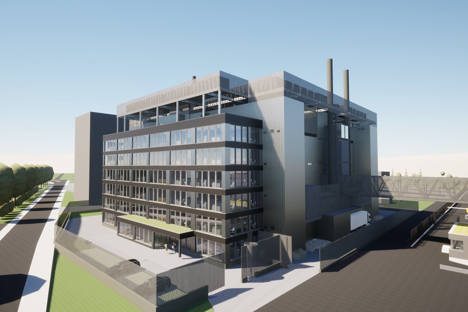 Visualisierung: Datacenter 4 auf dem Green Metro-Campus Zürich West