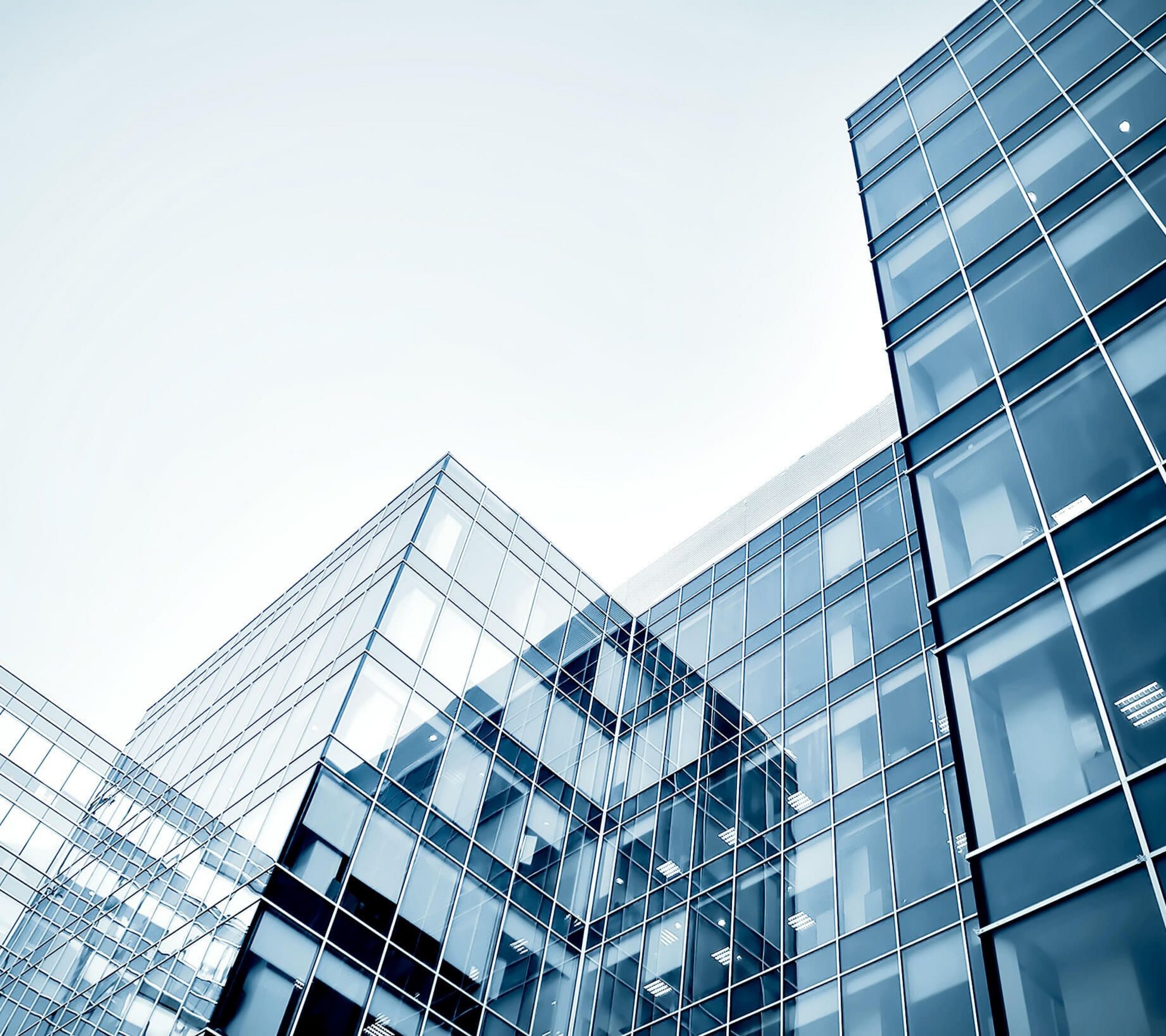 Business offices in glas building
