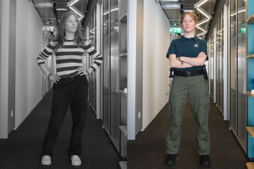 Rebecca als Sicherheitsmitarbeiterin bei Green