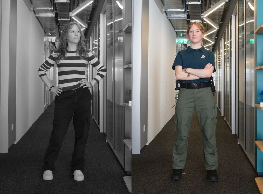 Rebecca als Sicherheitsmitarbeiterin bei Green