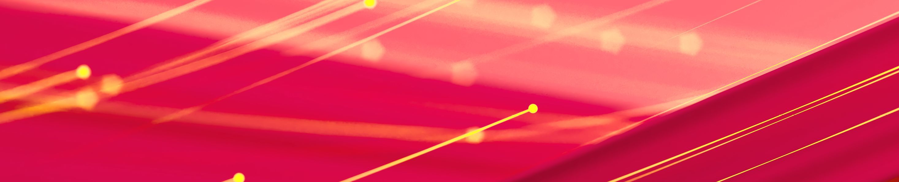 Data stream displayed in yellow on a red background