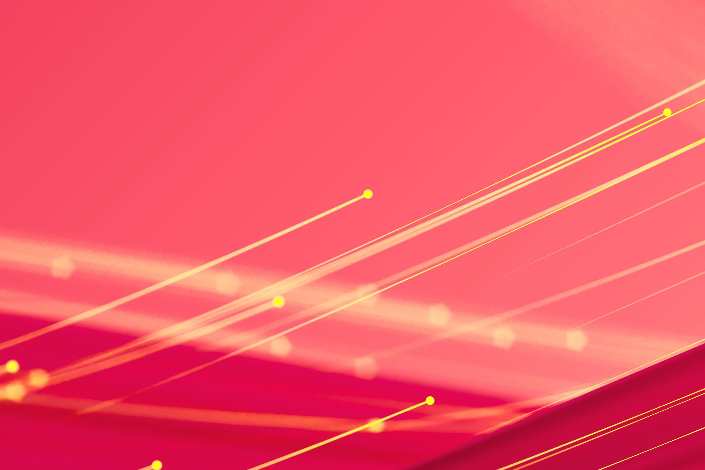 Datenstrom in gelb dargestellt auf rotem Hintergrund