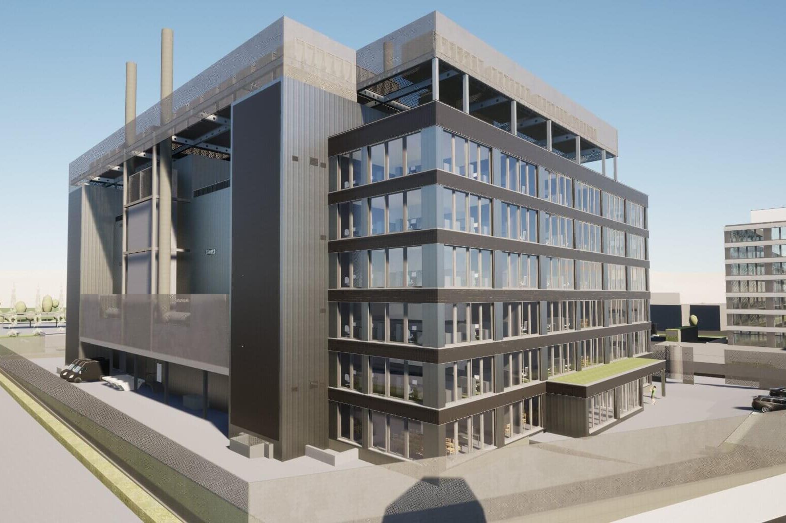 Visualisierung: Green Metro-Campus Zürich West Datacenter 4