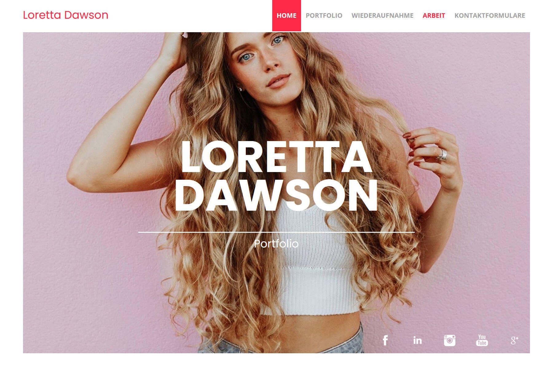 Webbuilder-Vorlage von Green für persönliche Präsentationen