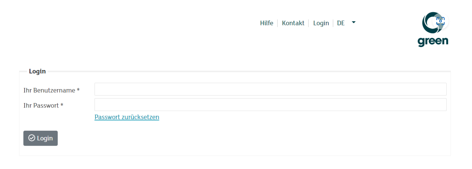 [Translate to Englisch:] my.green.ch Kundenportal - Login Portal