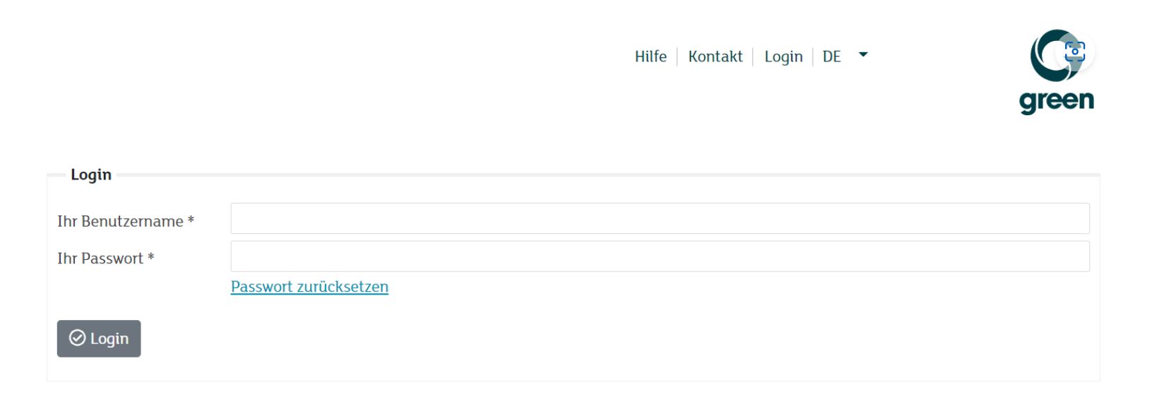 my.green.ch Kundenportal - Login Portal