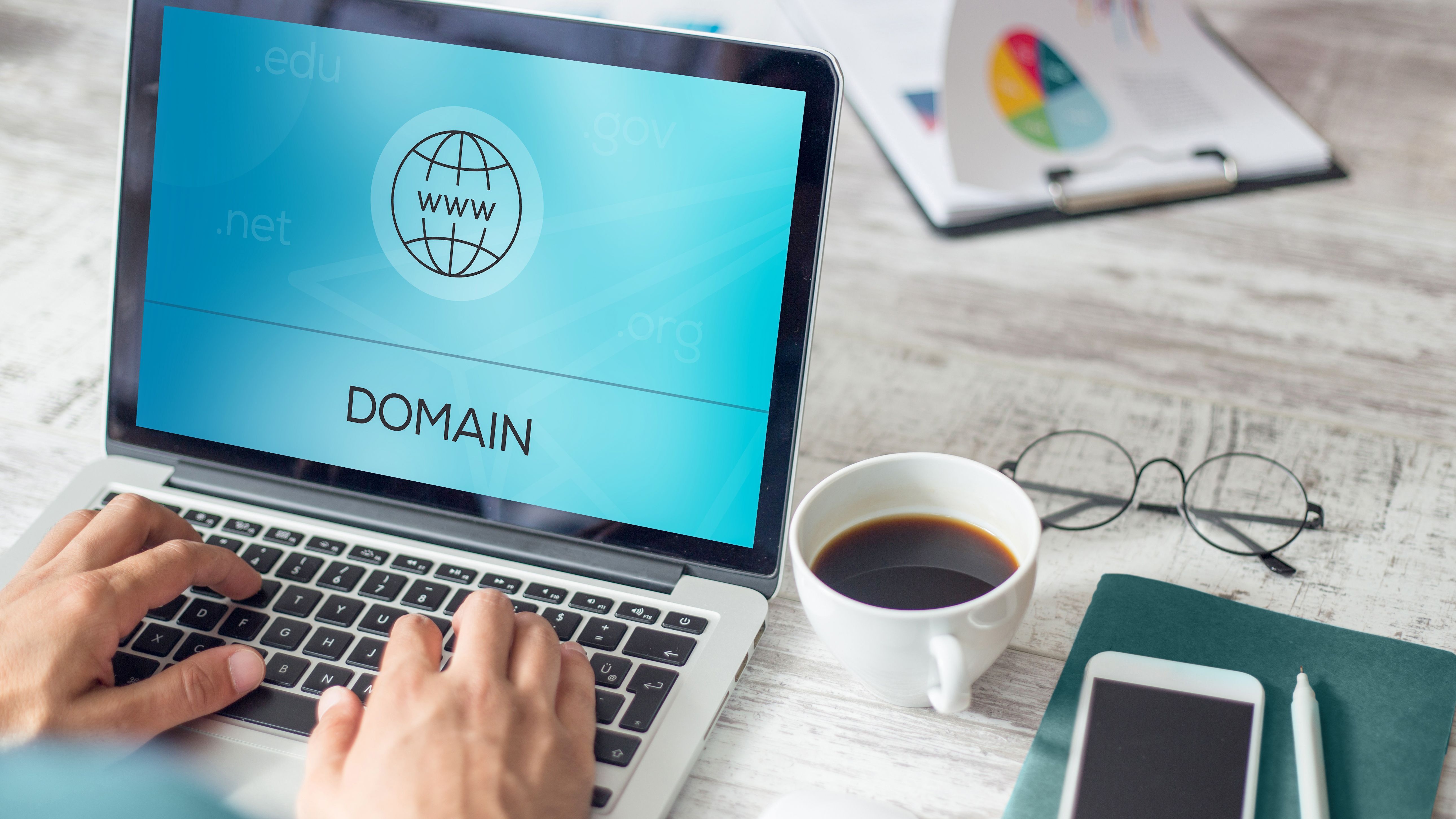 Registering a domain on the laptop