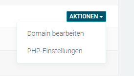 [Translate to Englisch:] Web & Mail Control Panel - Domains - Aktionen Button