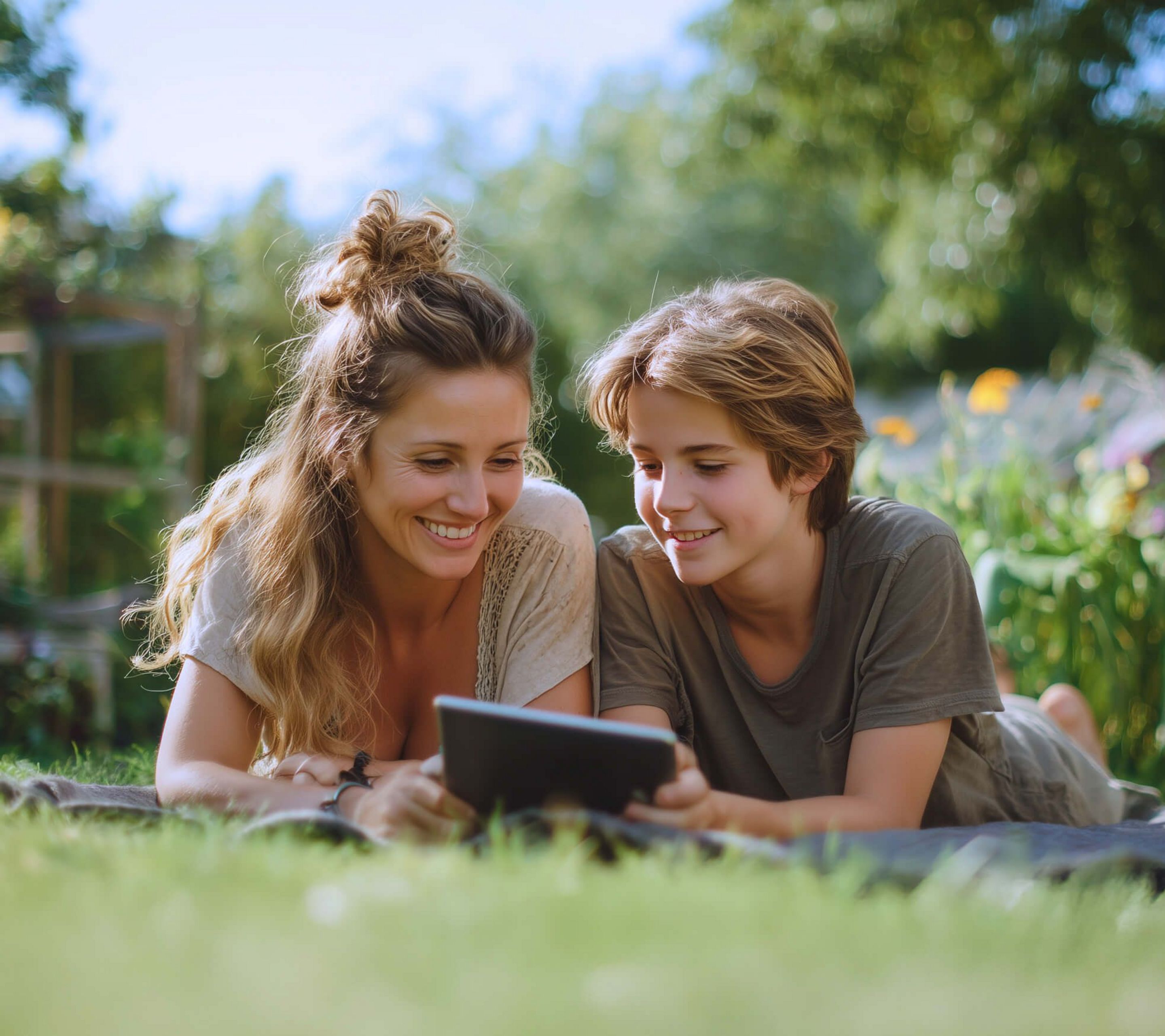 Les gens apprécient une connexion Wi-Fi rapide dans leur jardin