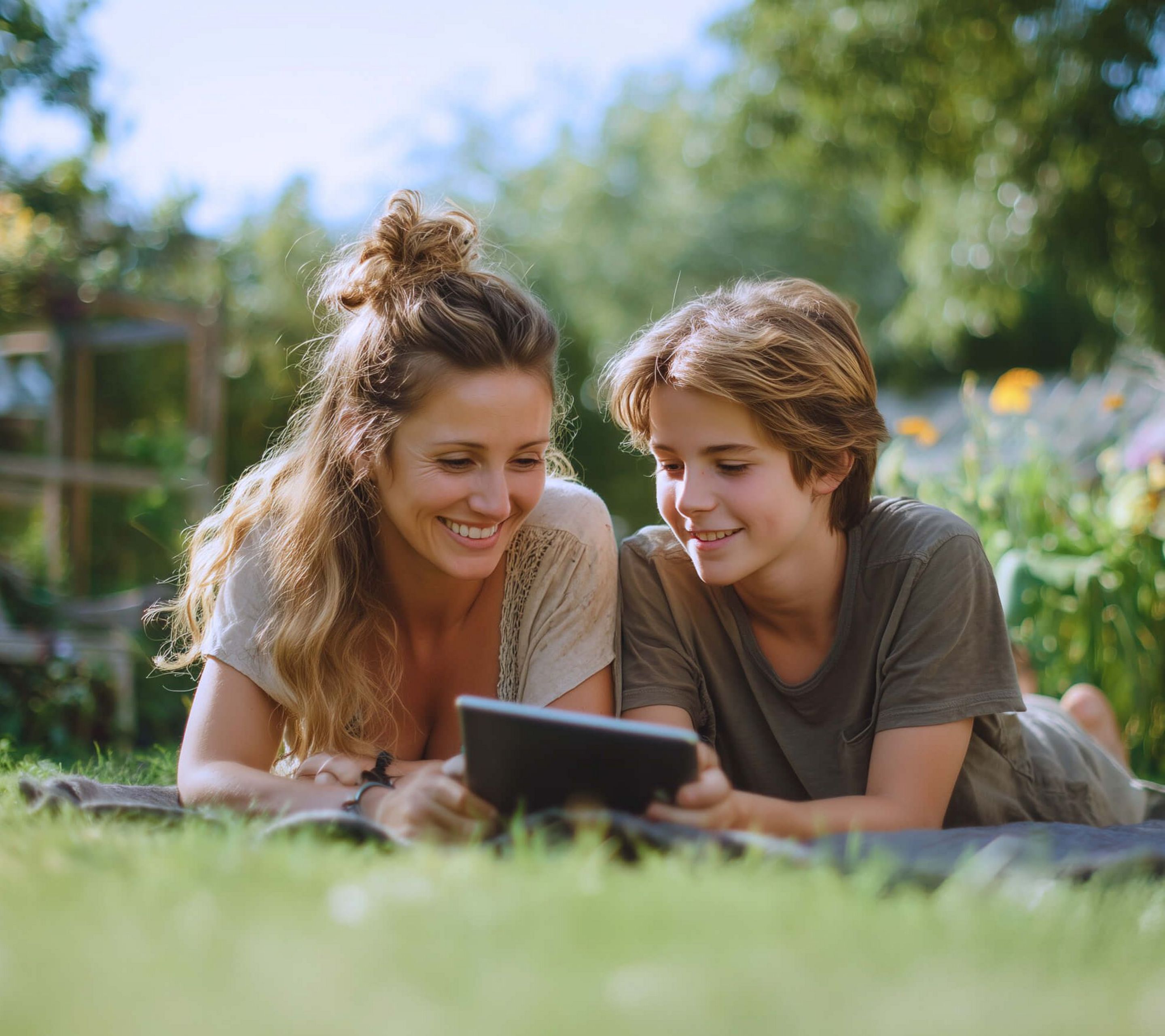Les gens apprécient une connexion Wi-Fi rapide dans leur jardin