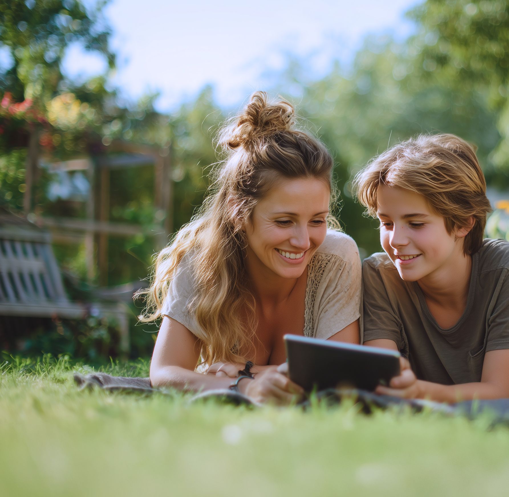 Les gens apprécient une connexion Wi-Fi rapide dans leur jardin